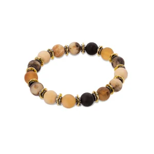 Bransoletka amber hematite