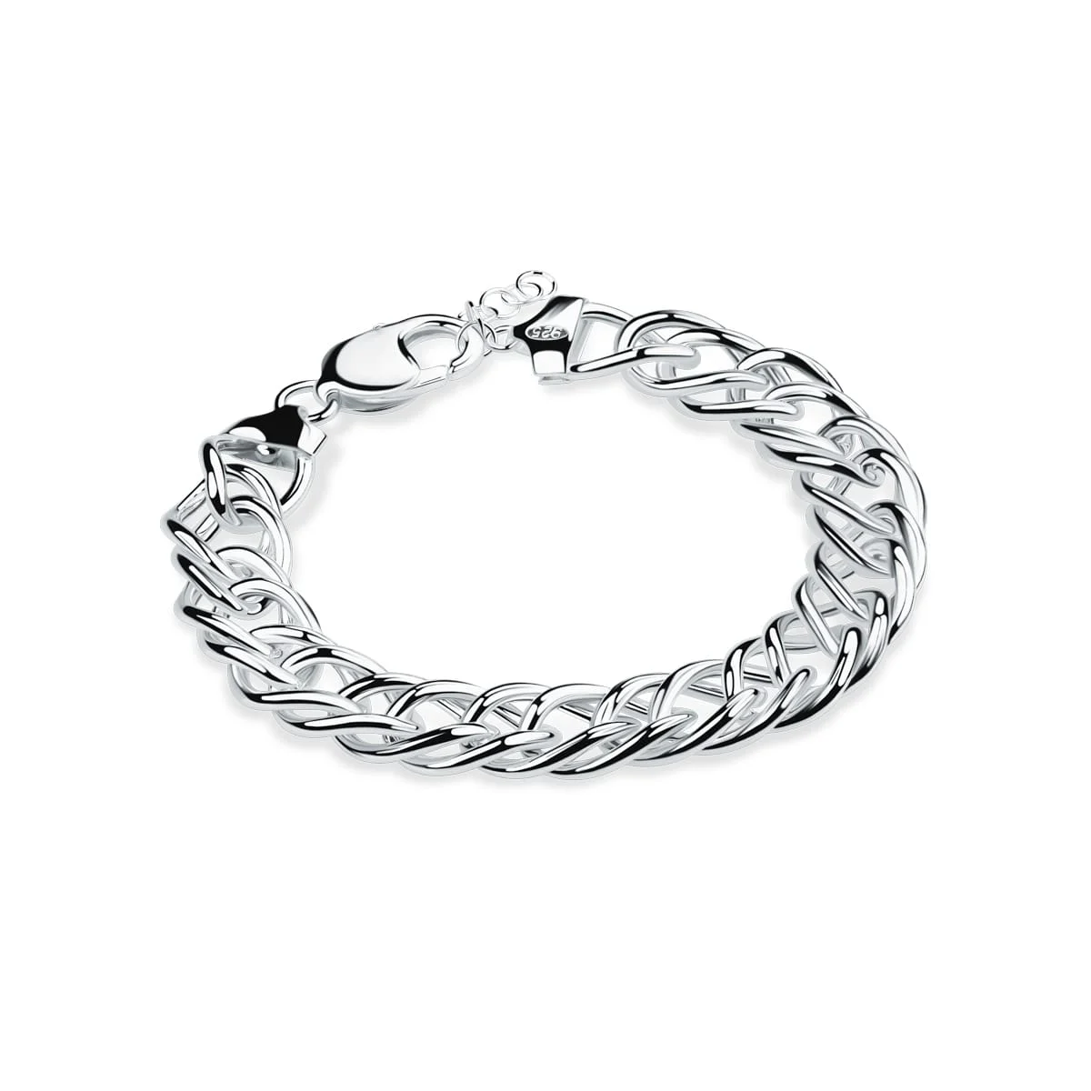 Bransoletka srebrna romb maxi