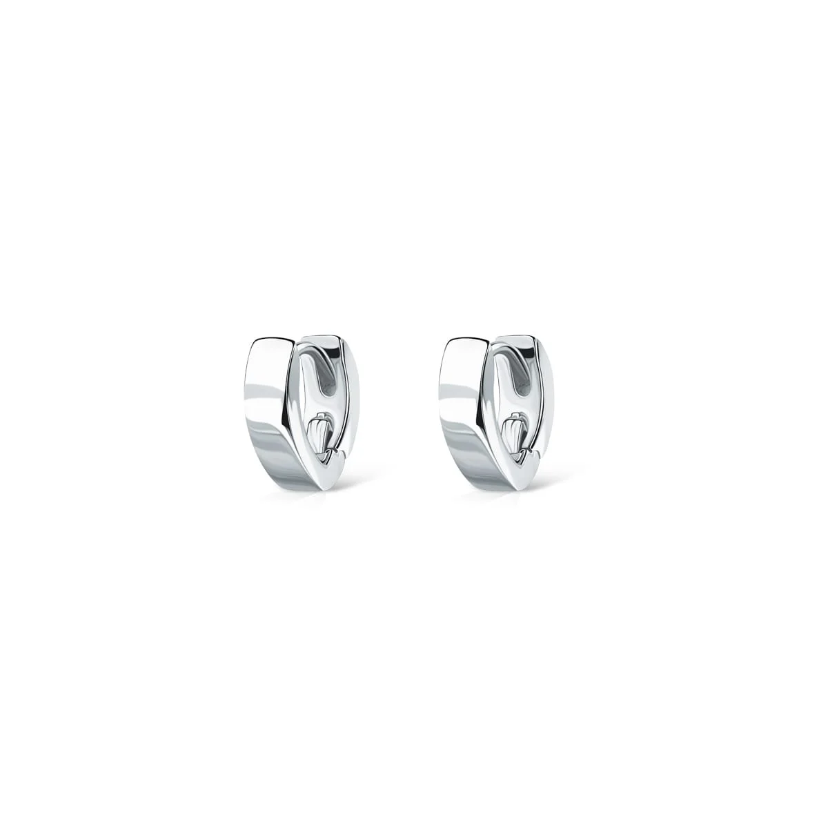 Kolczyki srebrne sleek huggie